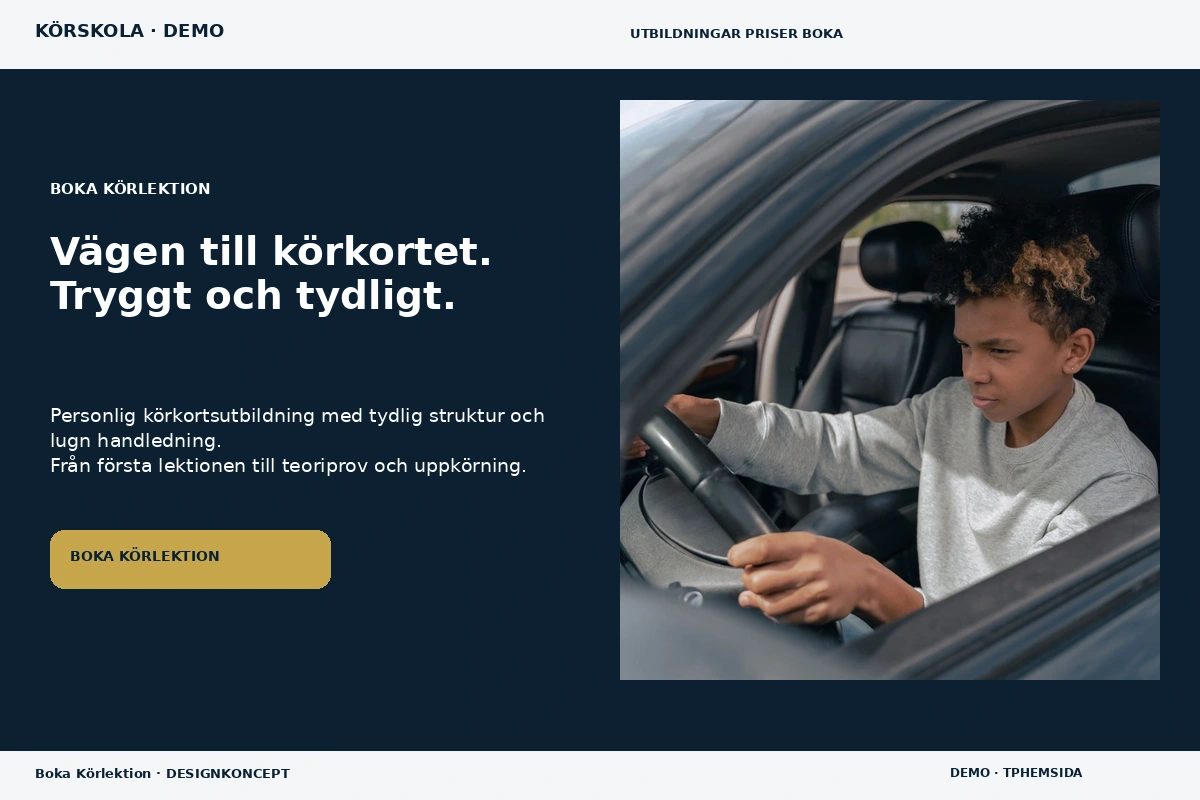 Boka Körlektion – designförslag för körskola