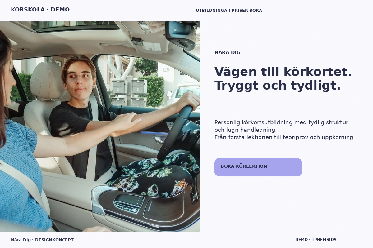 Nära Dig – designförslag för körskola