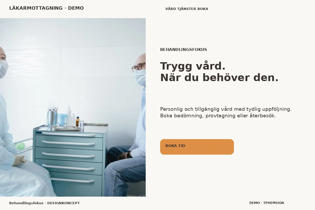 Behandlingsfokus – designförslag för läkarmottagning