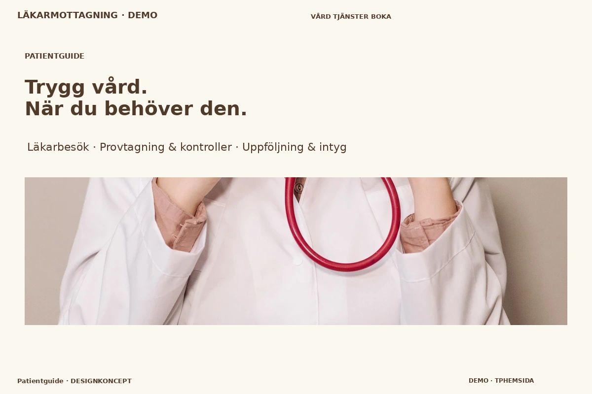 Patientguide – designförslag för läkarmottagning