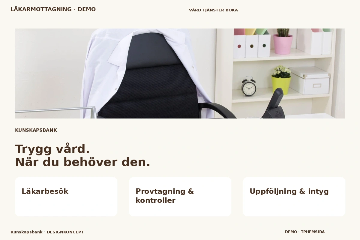 Kunskapsbank – designförslag för läkarmottagning