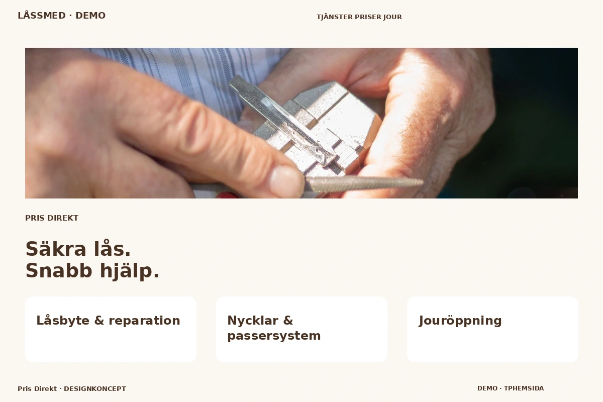 Pris Direkt – designförslag för låssmed