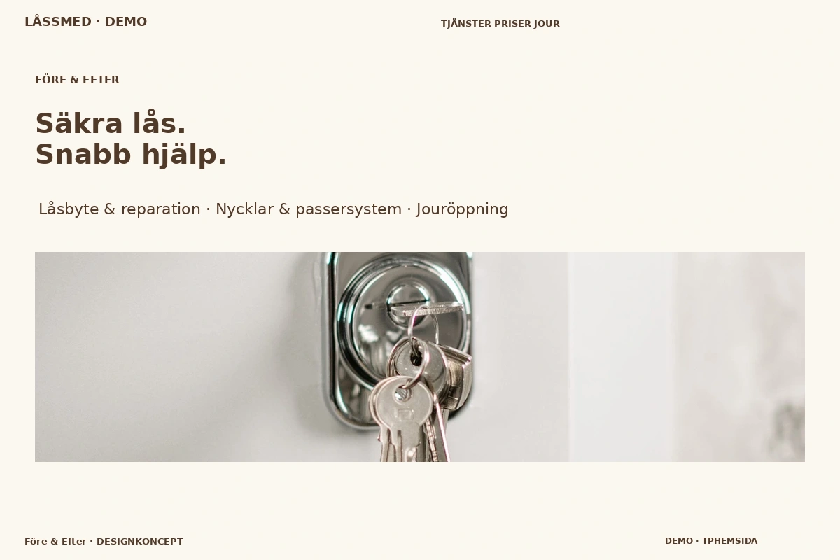Före & Efter – designförslag för låssmed