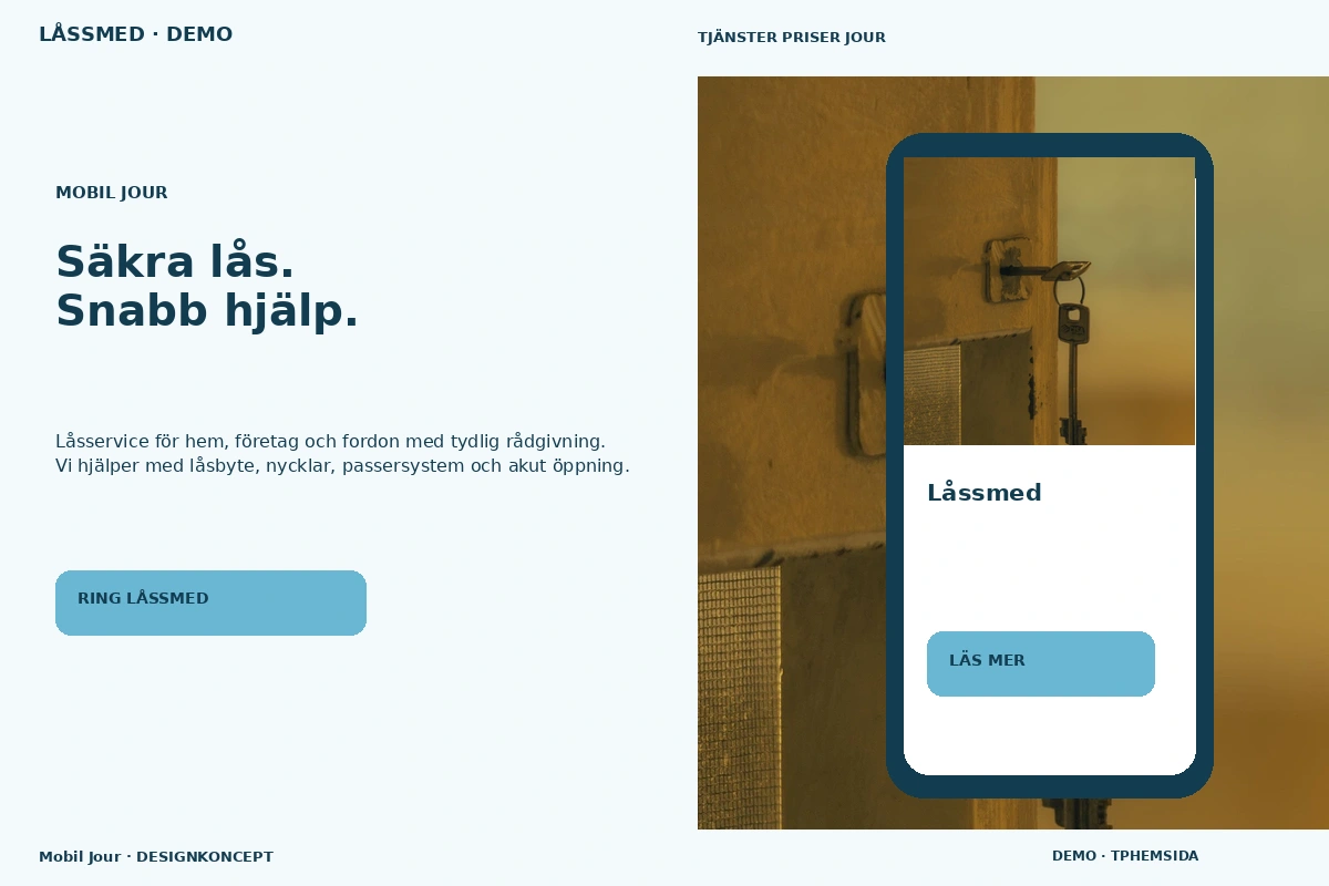Mobil Jour – designförslag för låssmed