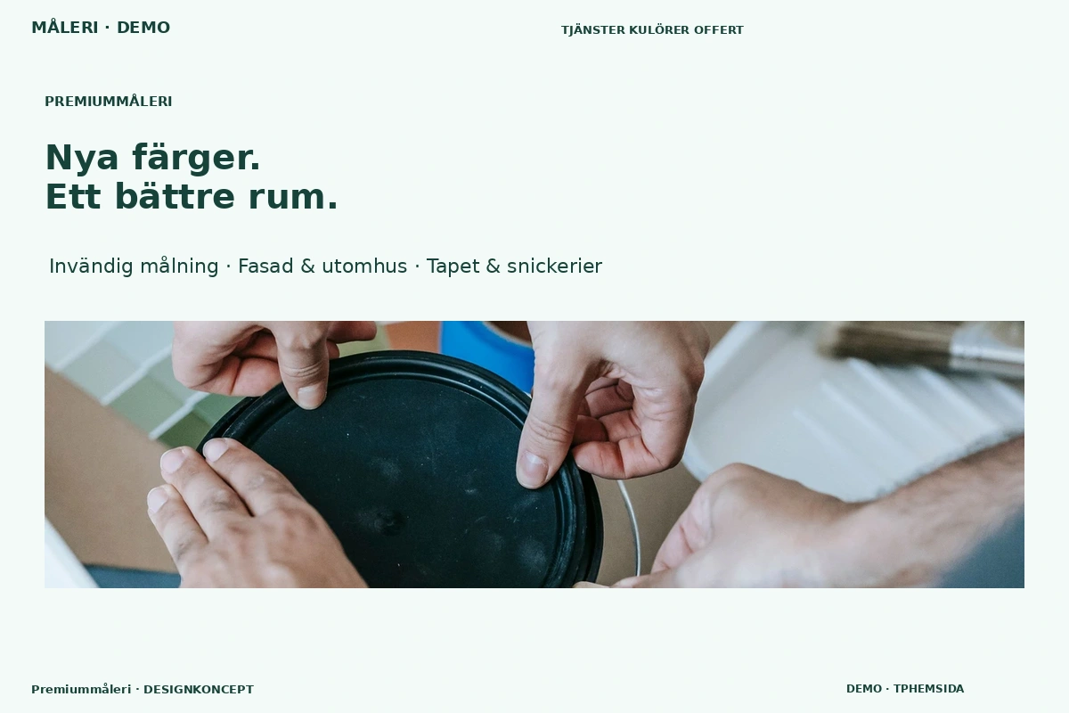 Premiummåleri – designförslag för måleri
