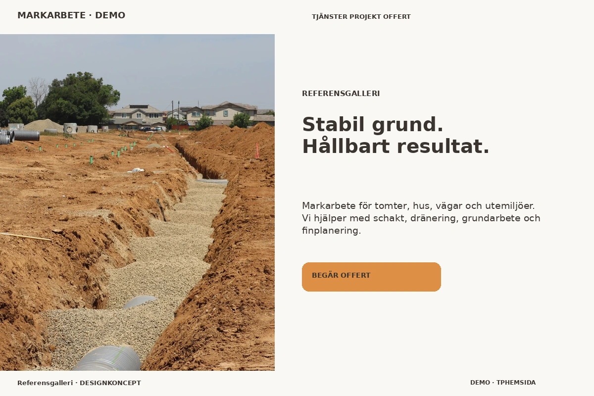 Referensgalleri – designförslag för markarbete
