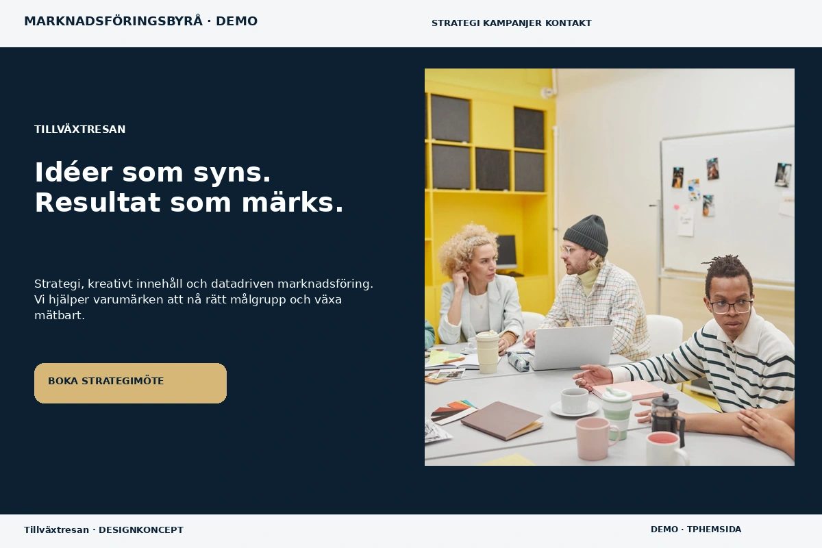 Tillväxtresan – designförslag för marknadsföringsbyrå