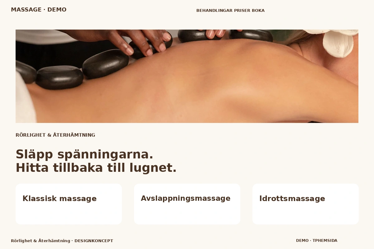 Rörlighet & Återhämtning – designförslag för massage