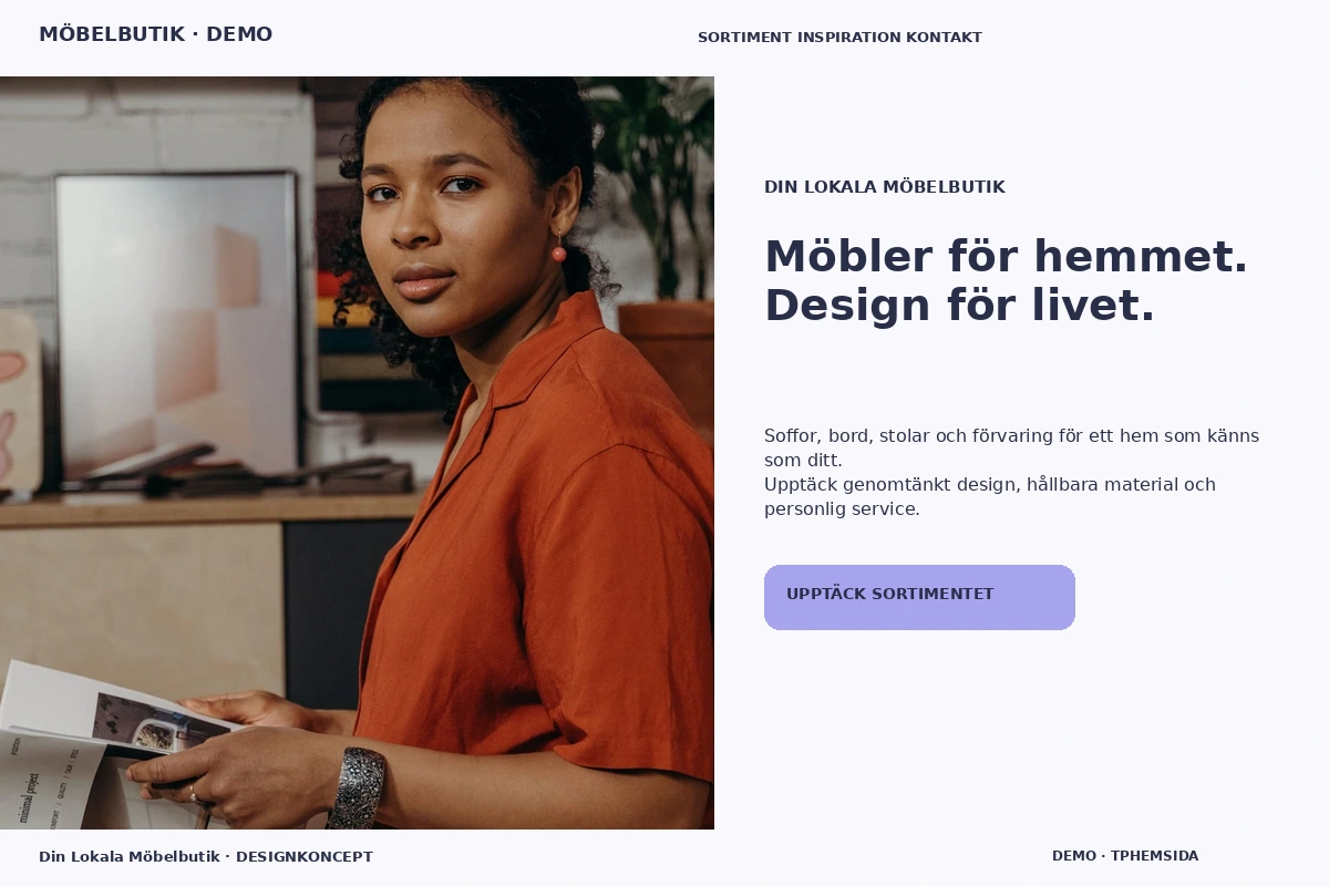 Din Lokala Möbelbutik – designförslag för möbelbutik