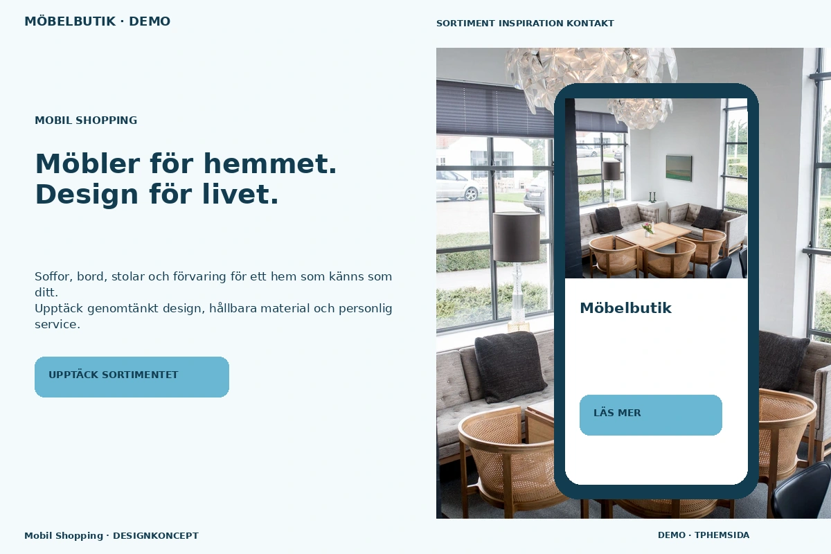 Mobil Shopping – designförslag för möbelbutik