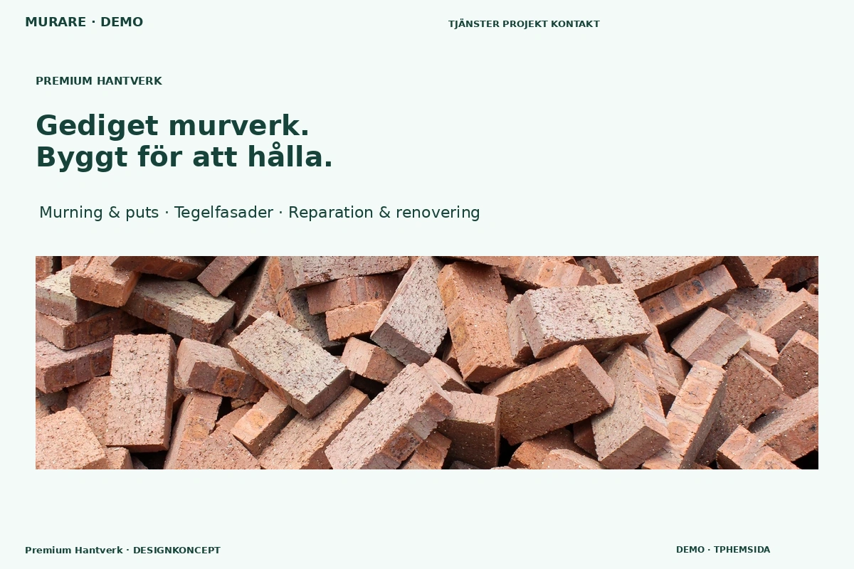 Premium Hantverk – designförslag för murare
