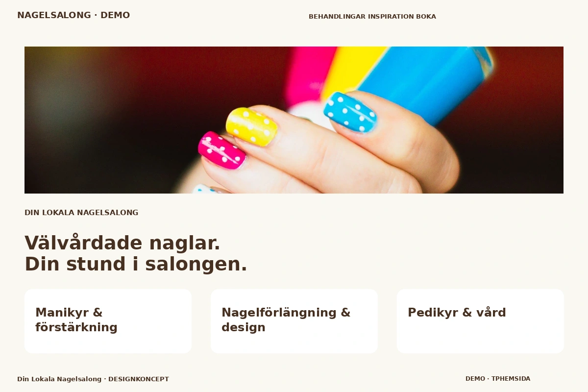 Din Lokala Nagelsalong – relaterat designförslag för nagelsalong