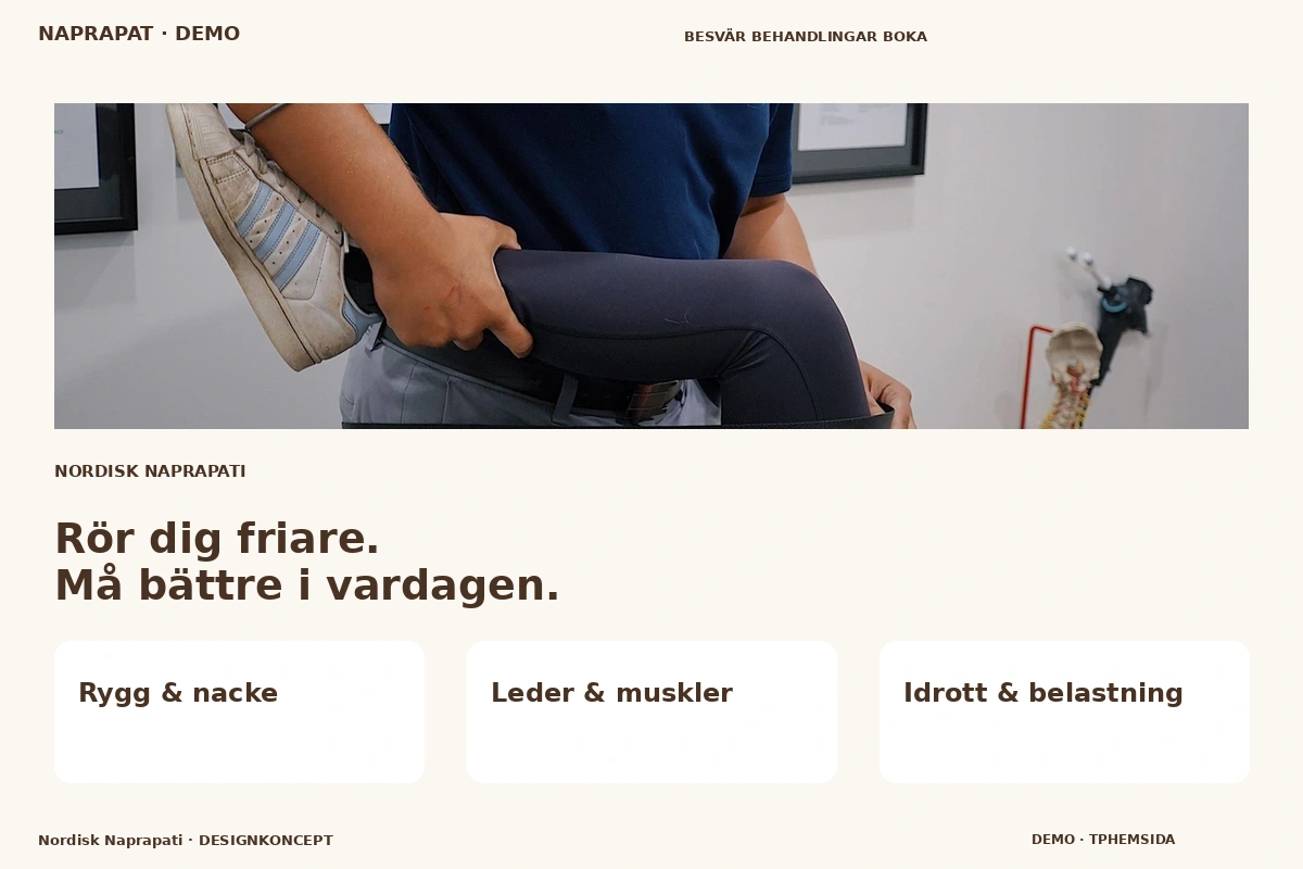 Nordisk Naprapati – relaterat designförslag för naprapat