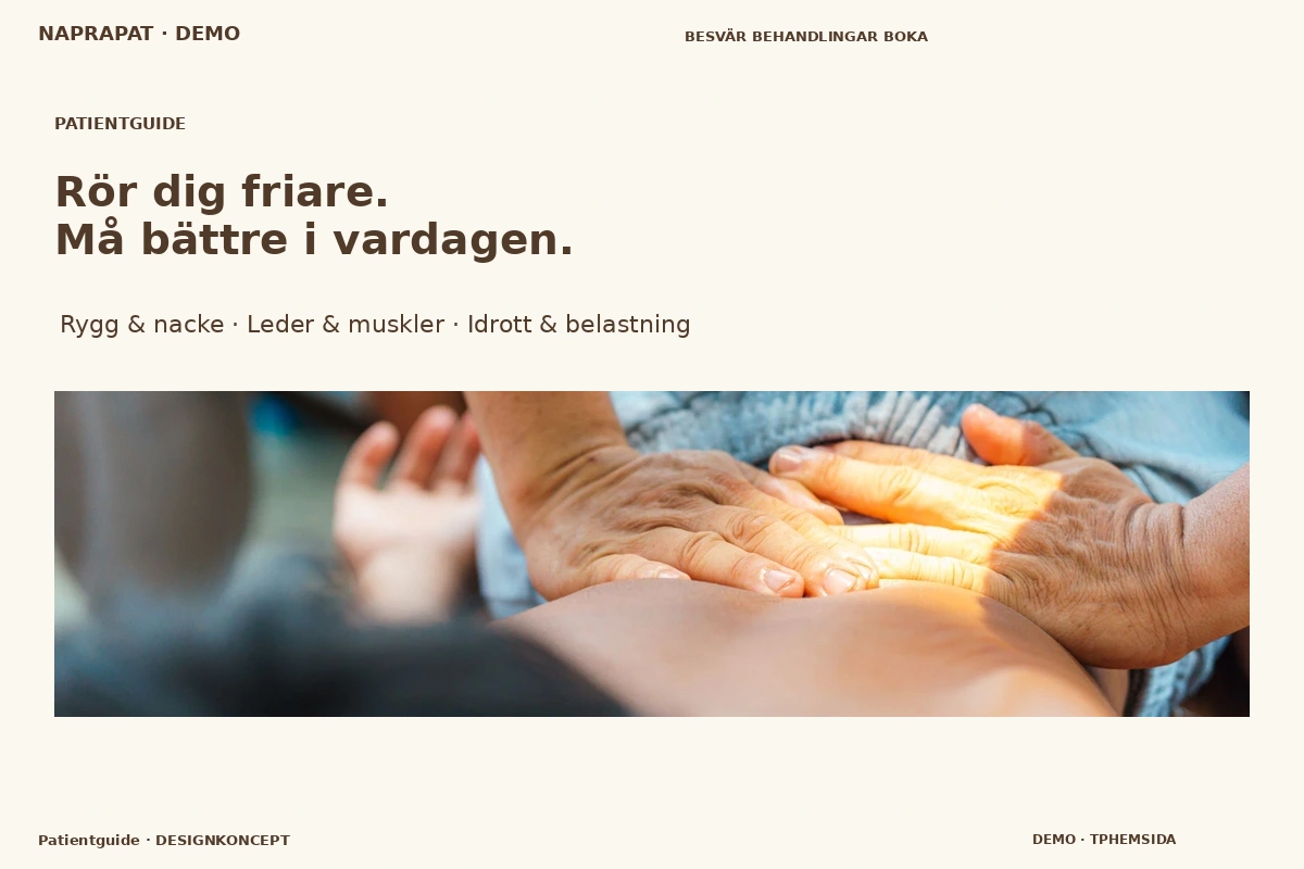 Patientguide – designförslag för naprapat