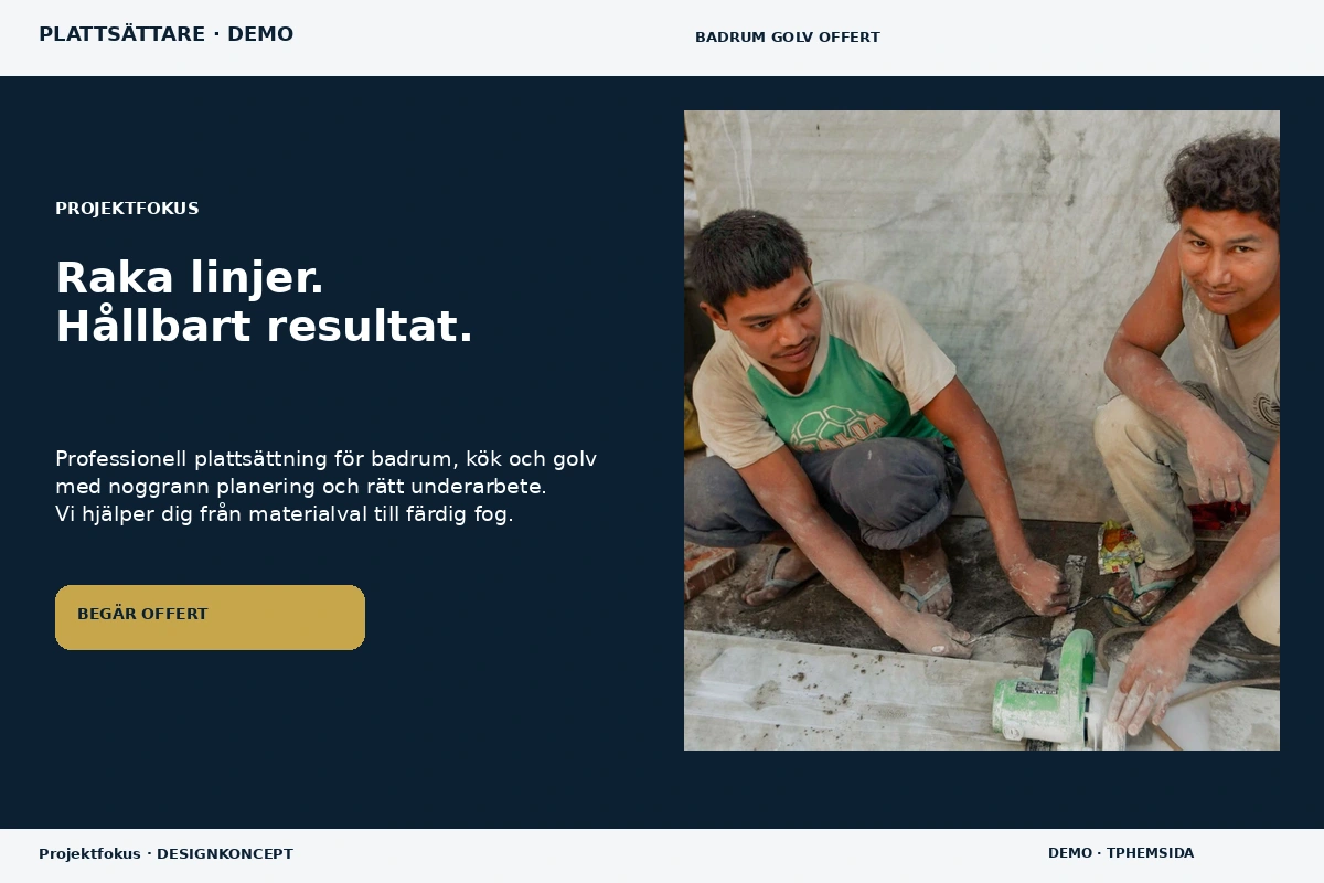 Projektfokus – designförslag för plattsättare