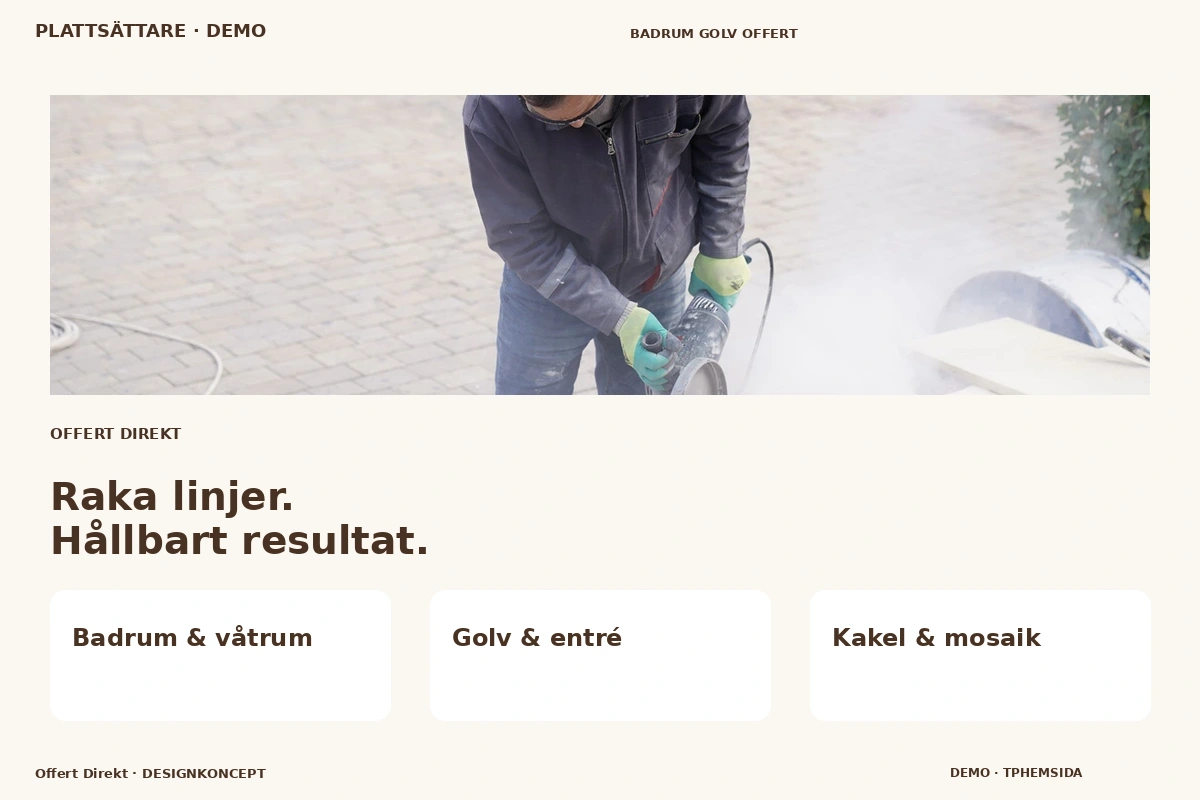 Offert Direkt – designförslag för plattsättare