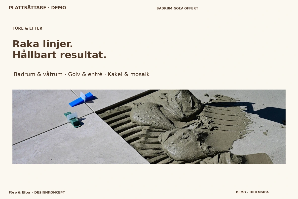 Före & Efter – designförslag för plattsättare