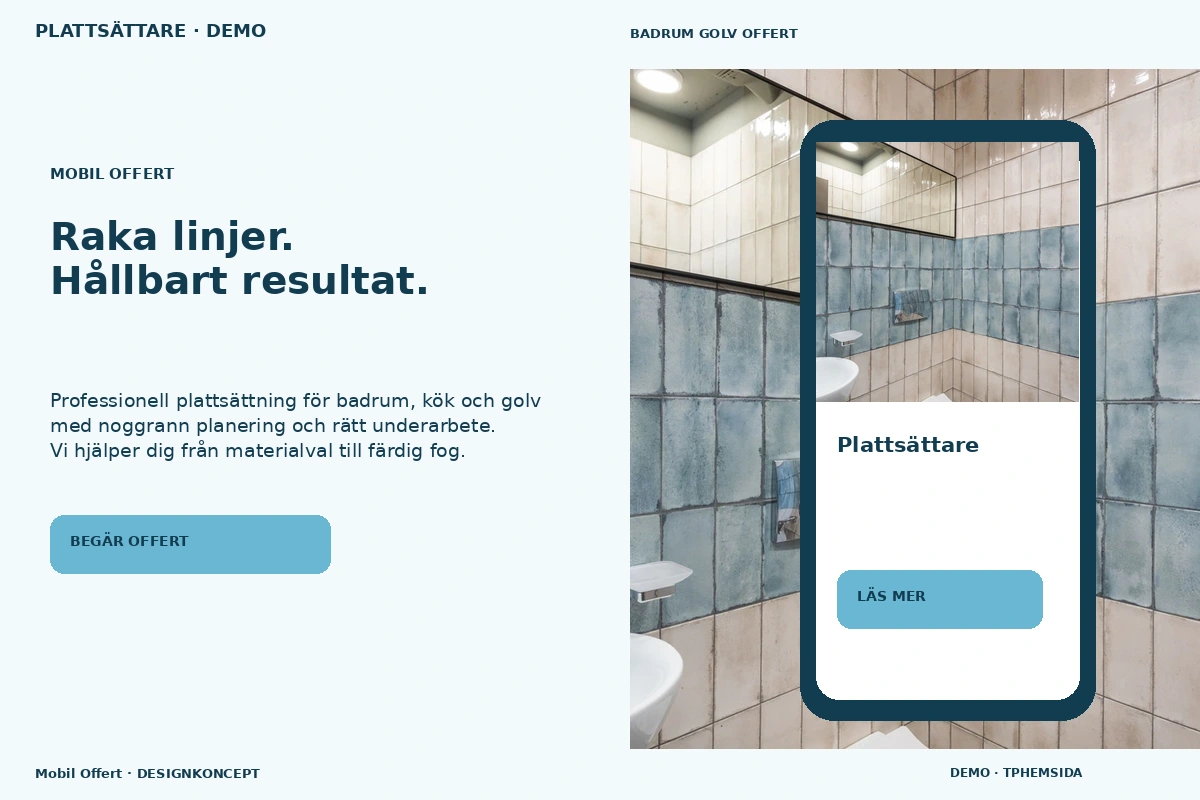 Mobil Offert – designförslag för plattsättare