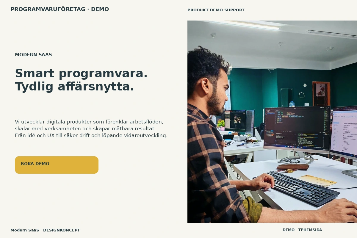 Modern SaaS – designförslag för programvaruföretag