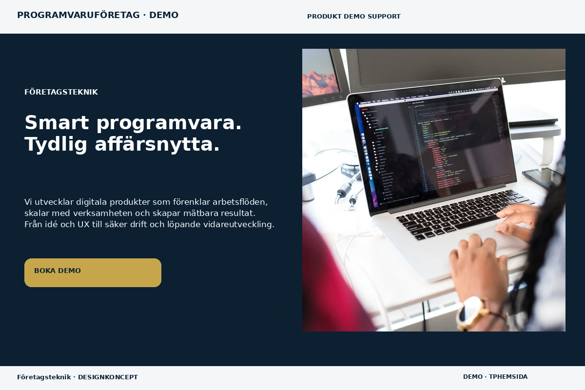 Företagsteknik – designförslag för programvaruföretag