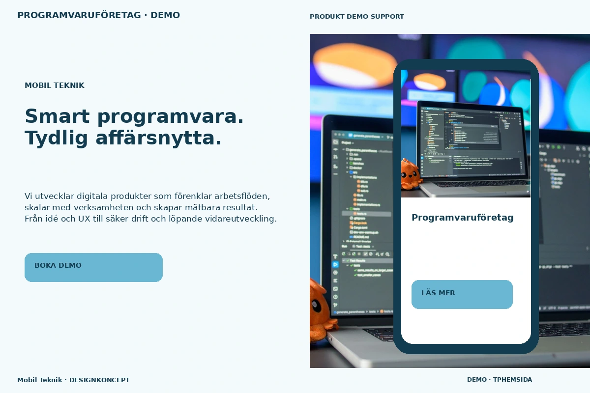 Mobil Teknik – designförslag för programvaruföretag