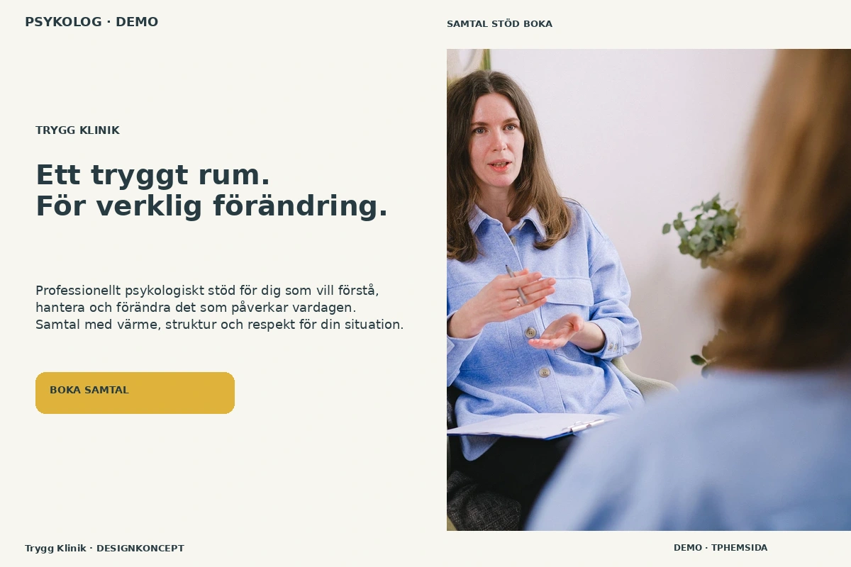 Psykolog – webbdesign och branschinspiration