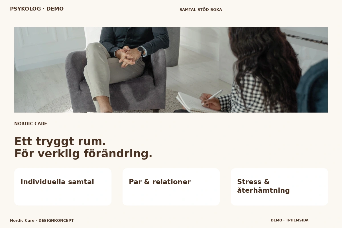 Nordic Care – designförslag för psykolog