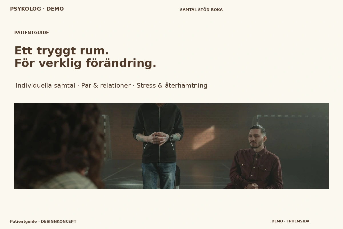 Patientguide – designförslag för psykolog