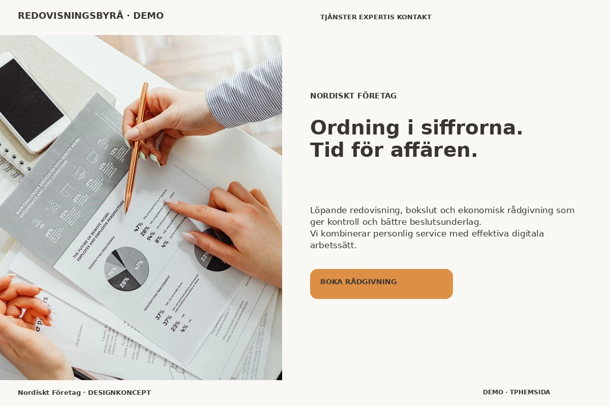 Nordiskt Företag – designförslag för redovisningsbyrå