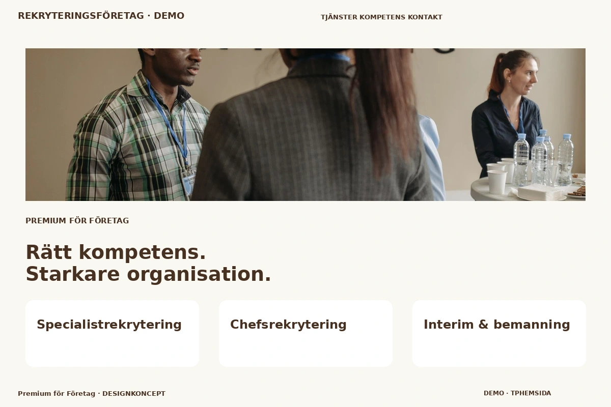 Premium för Företag – relaterat designförslag för rekryteringsföretag