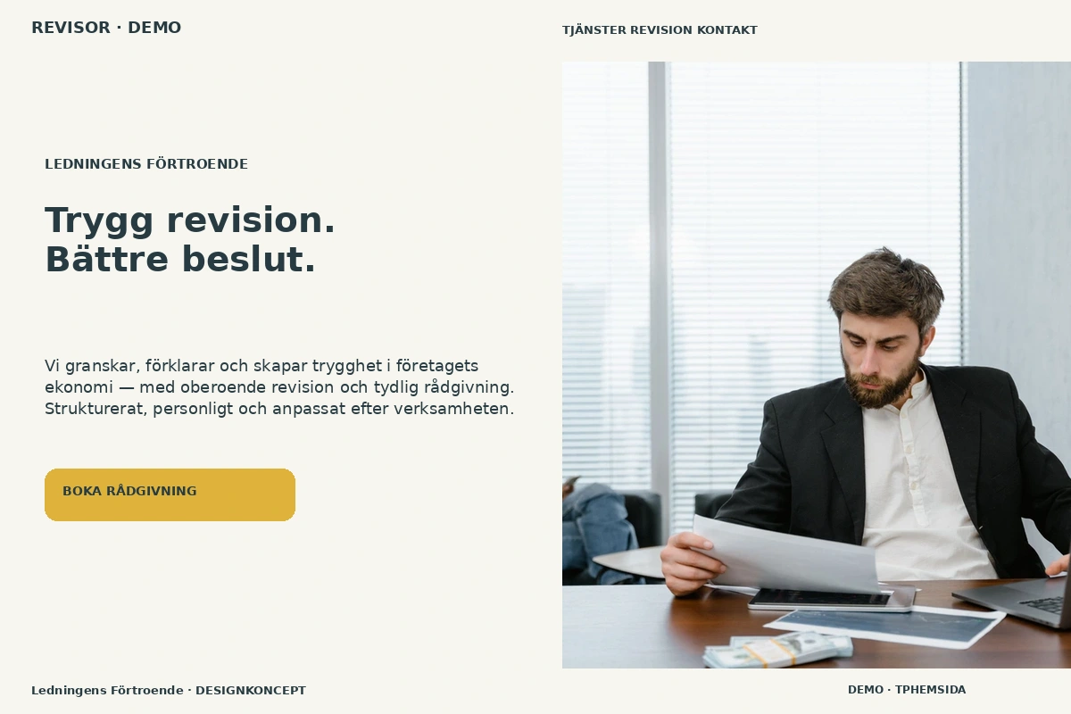 Ledningens Förtroende – designförslag för revisor