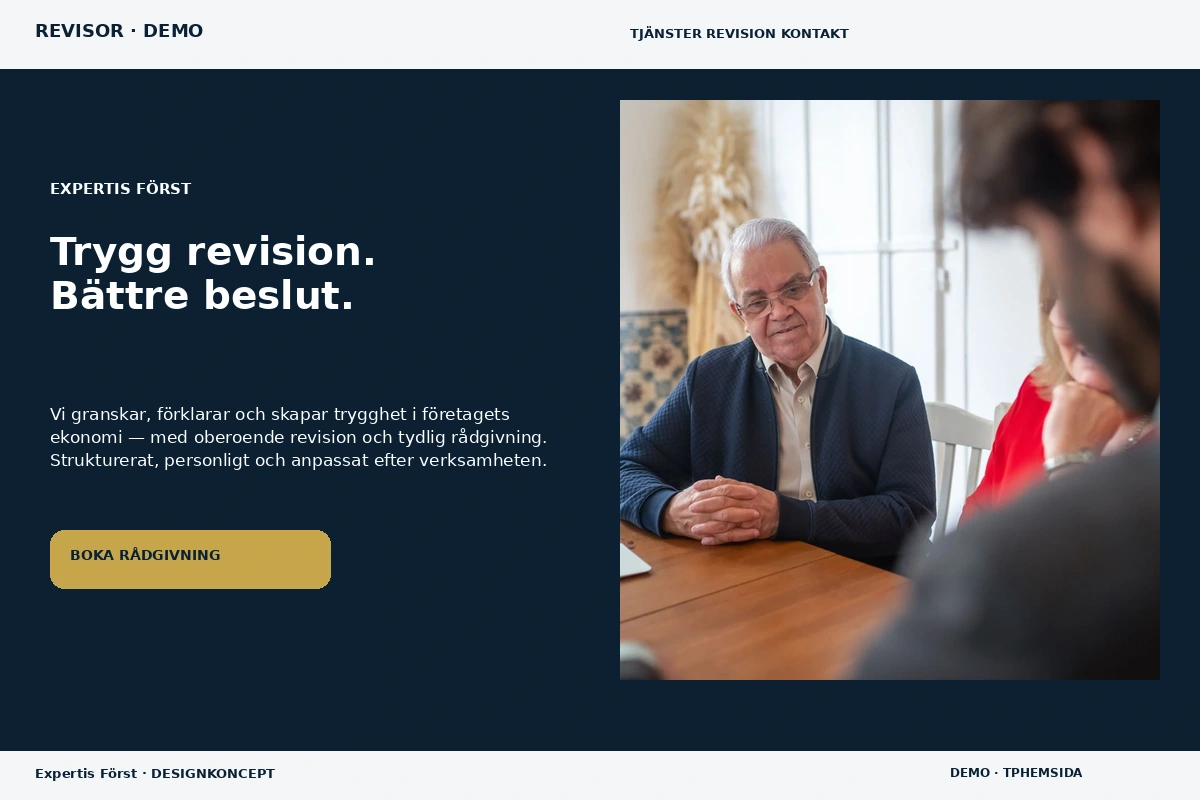 Expertis Först – relaterat designförslag för revisor