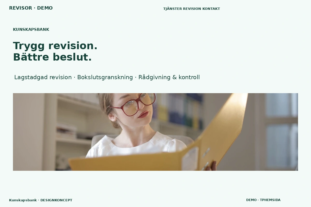 Kunskapsbank – designförslag för revisor