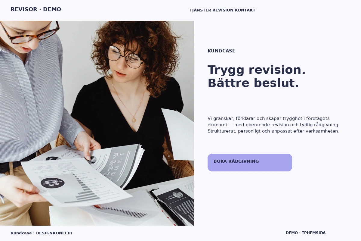 Kundcase – designförslag för revisor