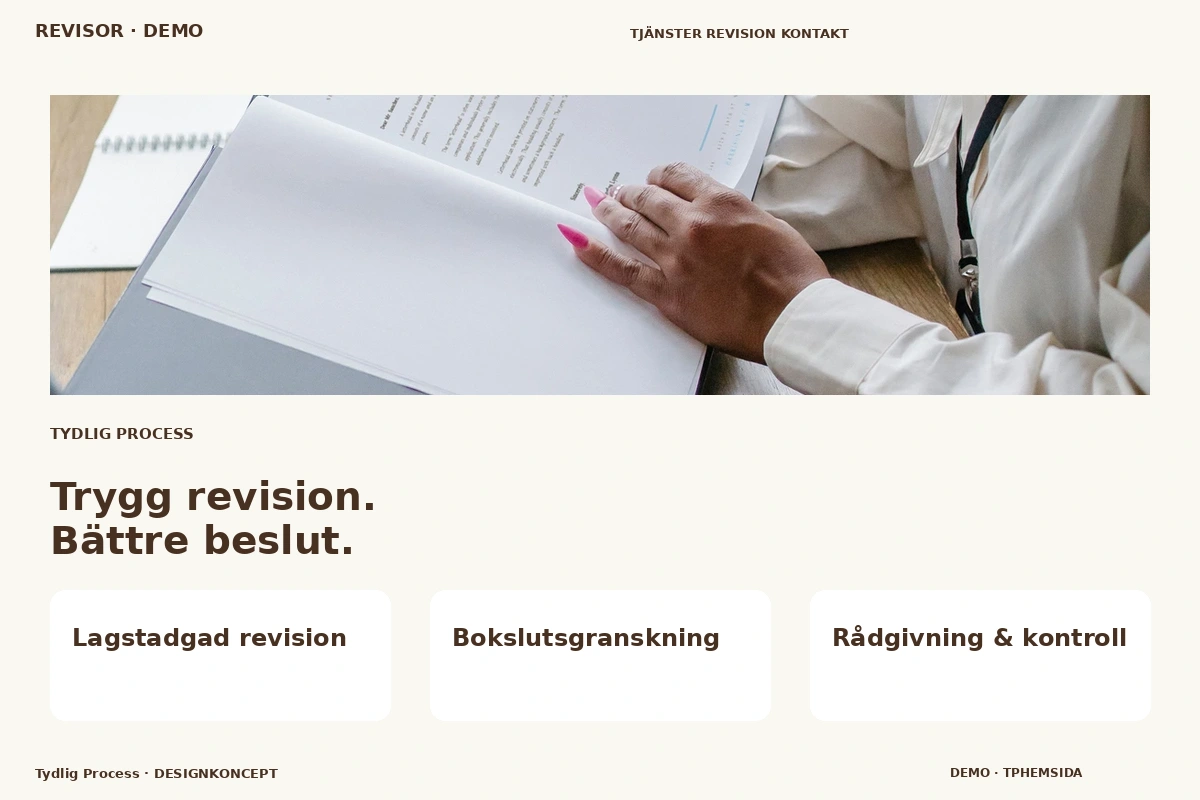 Tydlig Process – designförslag för revisor