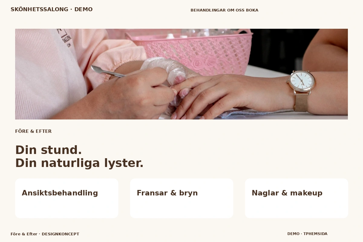 Före & Efter – designförslag för skönhetssalong