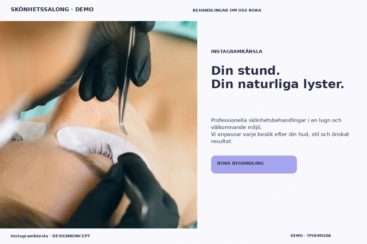 Instagramkänsla – designförslag för skönhetssalong