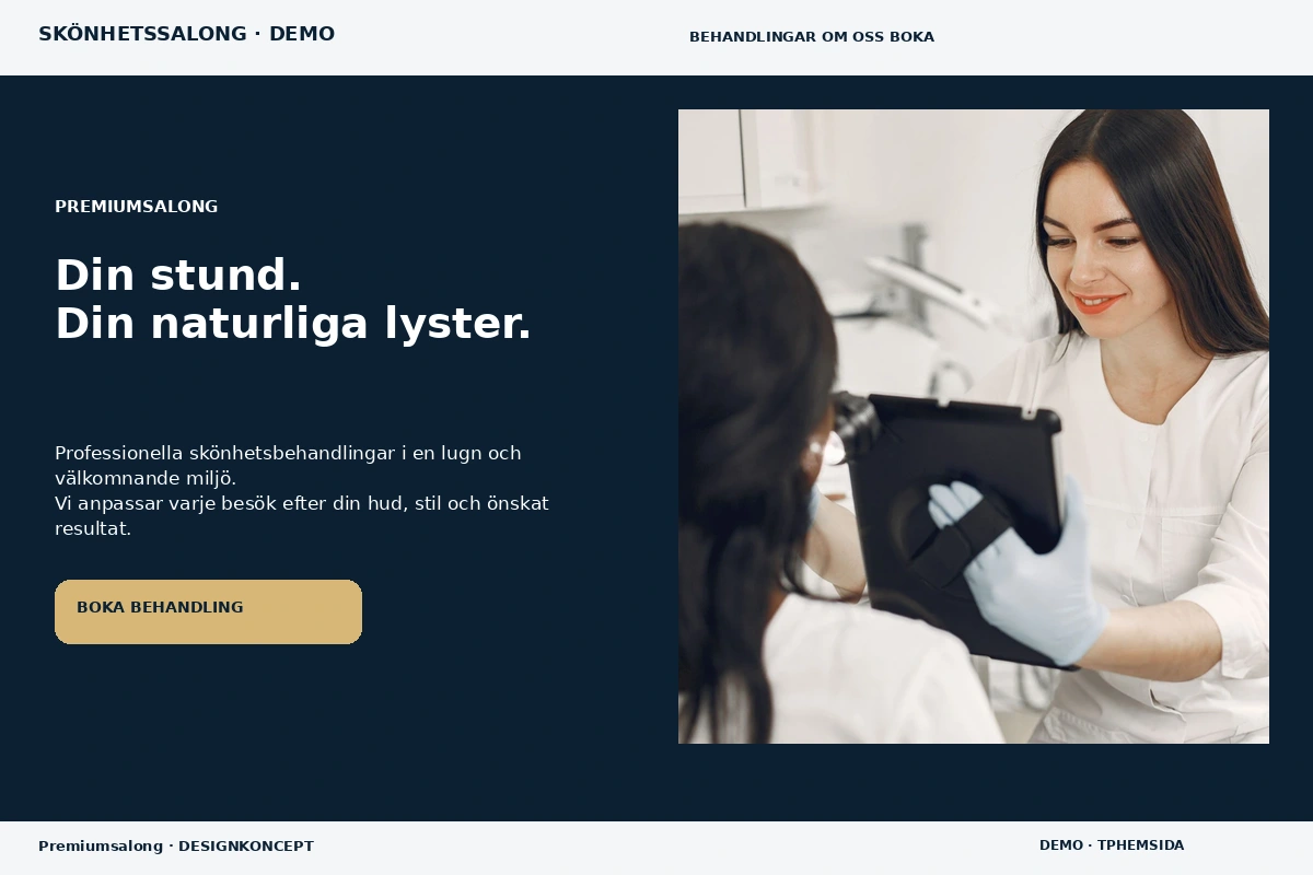 Premiumsalong – designförslag för skönhetssalong