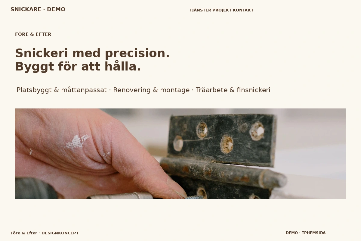 Före & Efter – designförslag för snickare