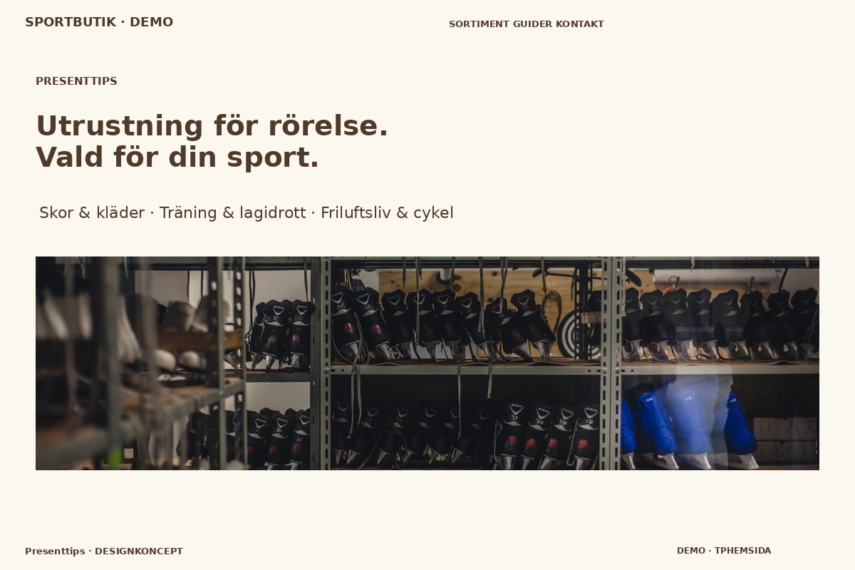 Presenttips – designförslag för sportbutik