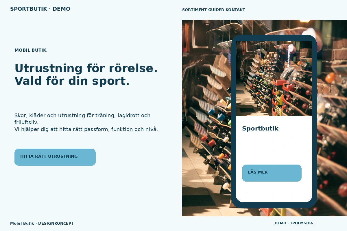 Mobil Butik – designförslag för sportbutik