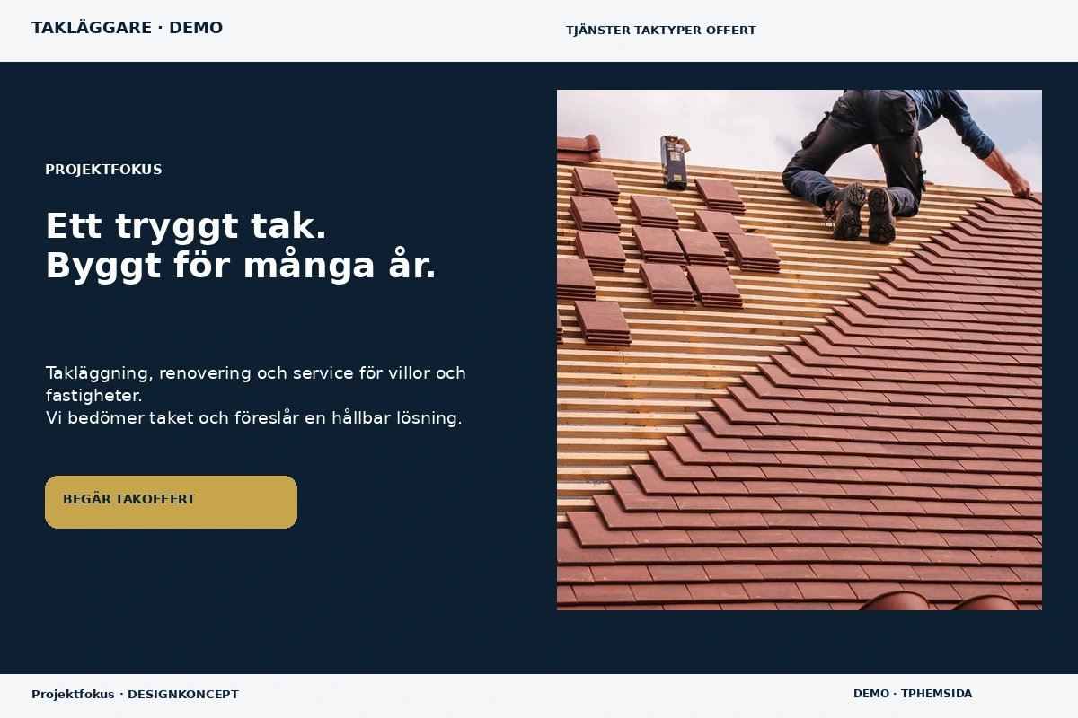 Projektfokus – designförslag för takläggare