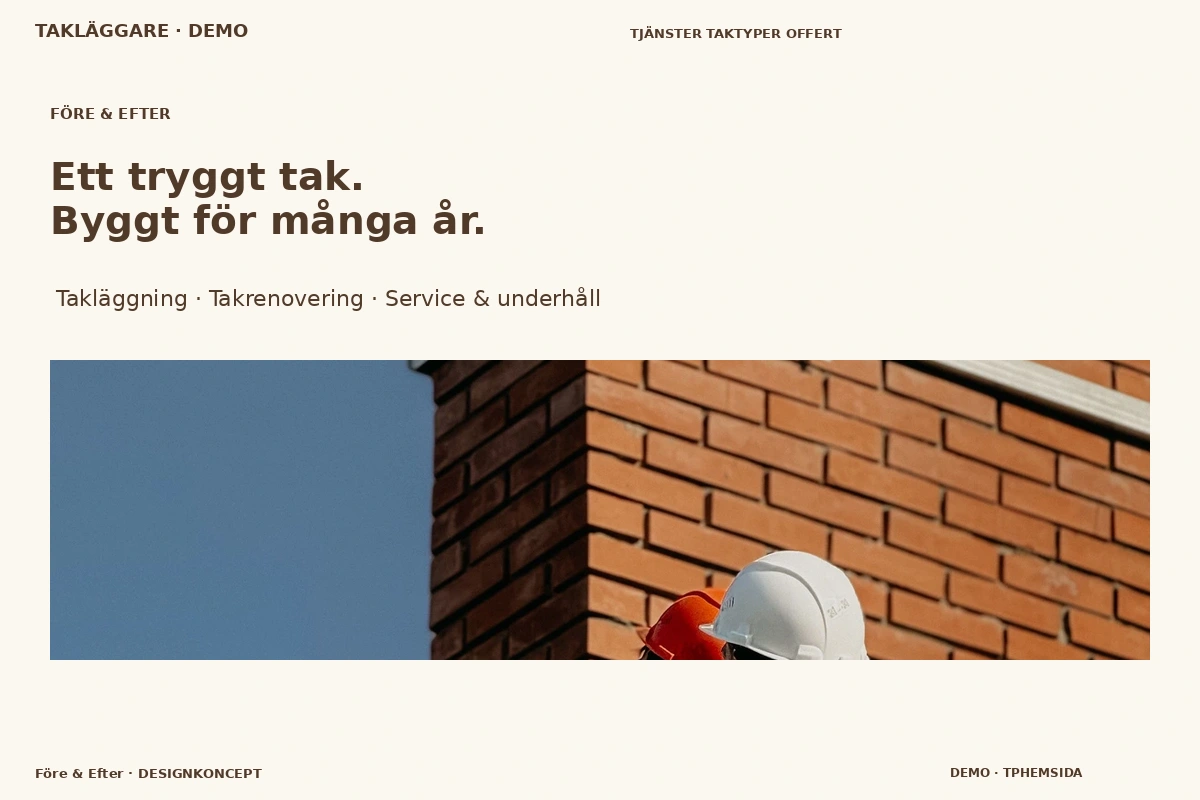 Före & Efter – designförslag för takläggare
