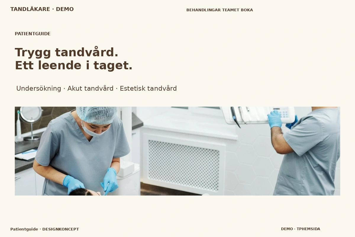 Patientguide – relaterat designförslag för tandläkare