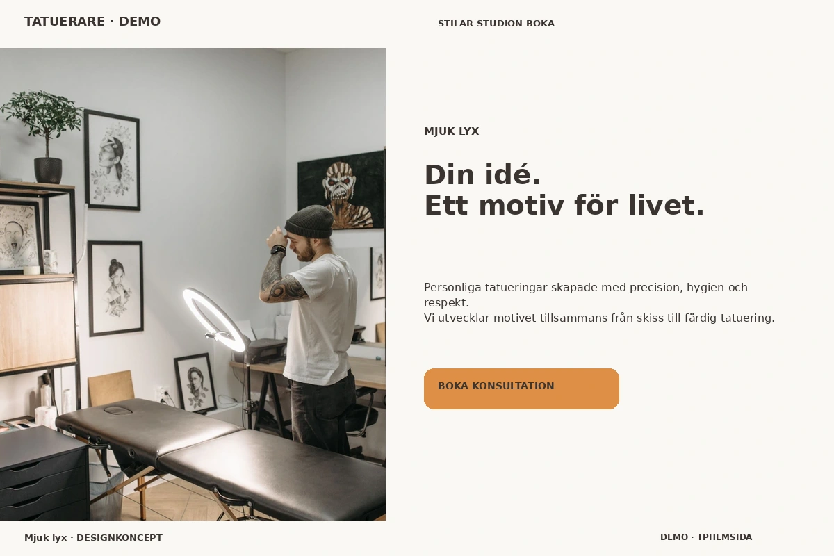 Mjuk lyx – designförslag för tatuerare
