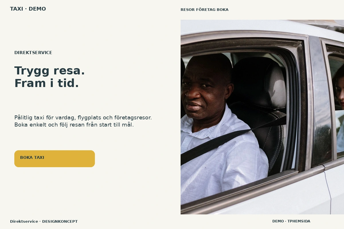 Taxi – webbdesign och branschinspiration