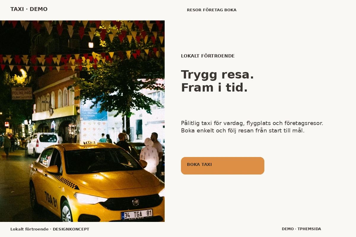 Lokalt förtroende – designförslag för taxi
