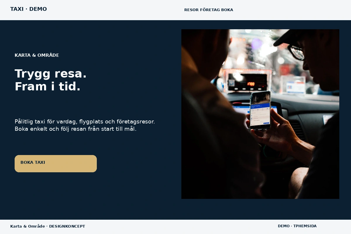 Karta & Område – designförslag för taxi