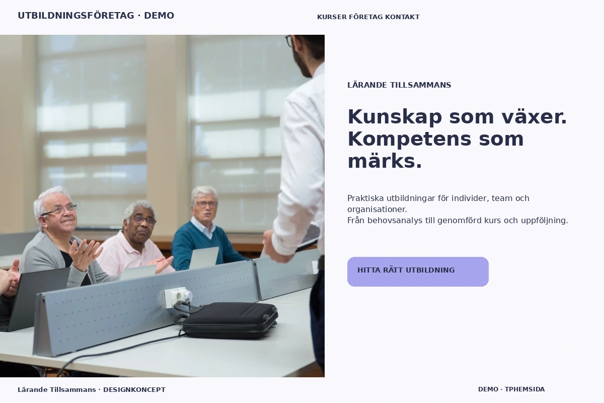 Lärande Tillsammans – designförslag för utbildningsföretag