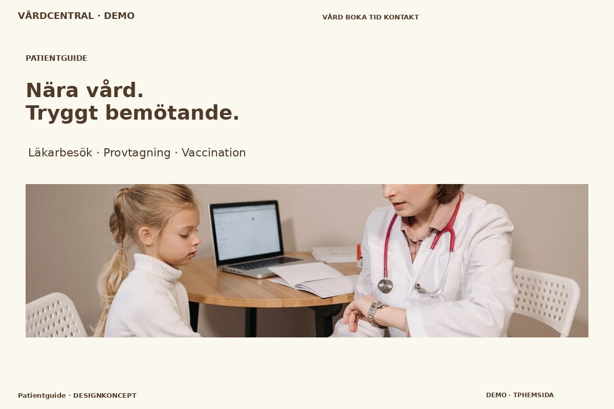 Patientguide – designförslag för vårdcentral